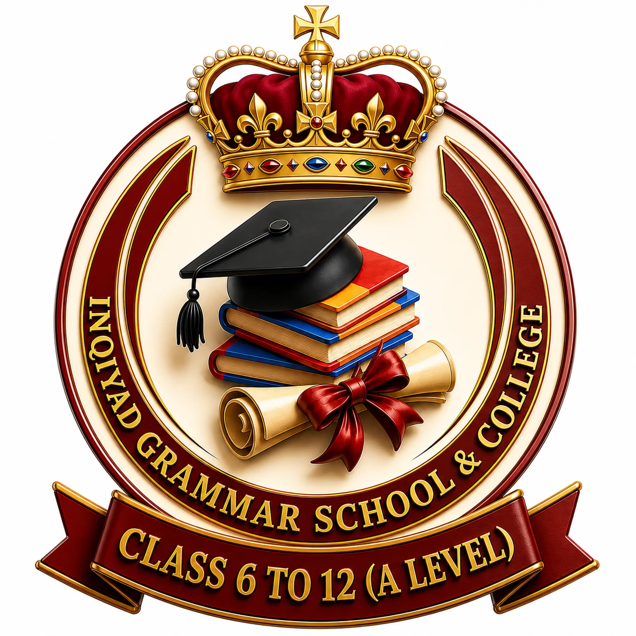 Inqiyad Grammar School and College original logo